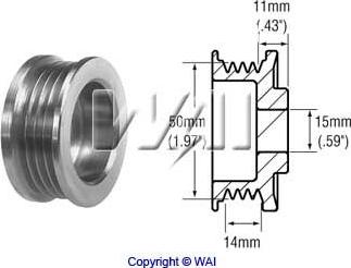 WAI 24-82264 - Шкив генератора, муфта autodnr.net