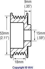 WAI 24-82265 - Шкив генератора, муфта autodnr.net