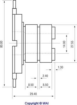 WAI 28-81852 - Контактное кольцо, генератор avtokuzovplus.com.ua