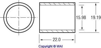 WAI 62-1600 - Втулка, вал стартера avtokuzovplus.com.ua