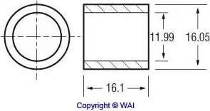 WAI 62-91408 - Втулка подшипника со стороны коллектора, стартер avtokuzovplus.com.ua