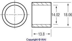 WAI 62-91502 - Втулка, вал стартера autocars.com.ua