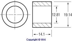 WAI 62-92500 - Втулка, вал стартера autocars.com.ua