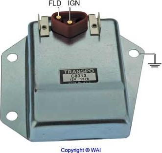 WAI C8313 - Регулятор напряжения, генератор avtokuzovplus.com.ua