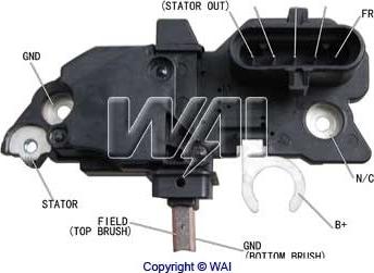 WAI IB5300 - Регулятор напряжения, генератор avtokuzovplus.com.ua