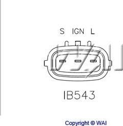 WAI IB543 - Регулятор напруги генератора autocars.com.ua