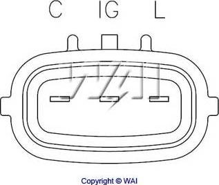 WAI IN6660 - Регулятор напруги генератора autocars.com.ua