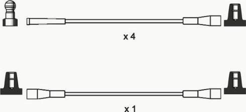 WAI ISL014 - Комплект проводів запалювання autocars.com.ua