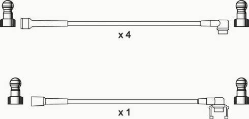 WAI ISL054 - Комплект проводів запалювання autocars.com.ua