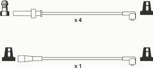 WAI ISL080 - Комплект проводів запалювання autocars.com.ua