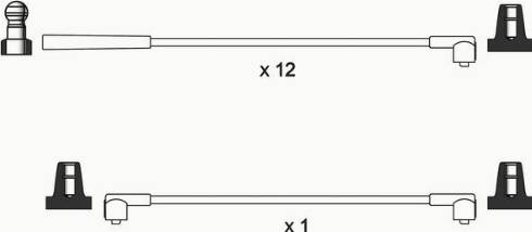 WAI ISL122 - Комплект проводів запалювання autocars.com.ua