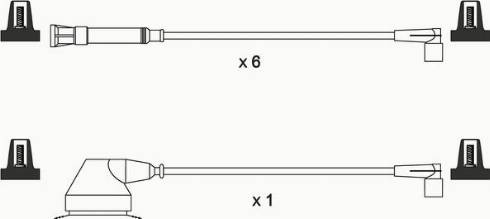 WAI ISL155 - Комплект проводів запалювання autocars.com.ua