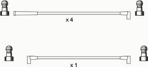 WAI ISL184 - Комплект проводів запалювання autocars.com.ua