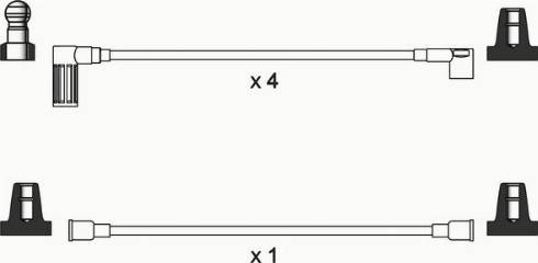 WAI ISL254 - Комплект проводів запалювання autocars.com.ua
