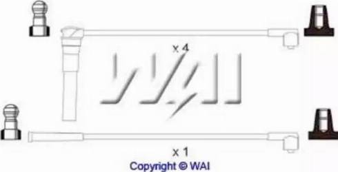 WAI ISL277 - Комплект проводів запалювання autocars.com.ua