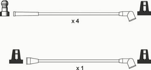 WAI ISL412 - Комплект проводів запалювання autocars.com.ua