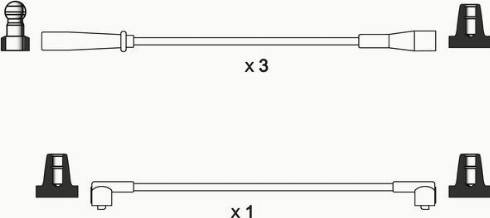 WAI ISL425 - Комплект проводів запалювання autocars.com.ua