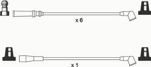 WAI ISL456 - Комплект проводов зажигания autodnr.net