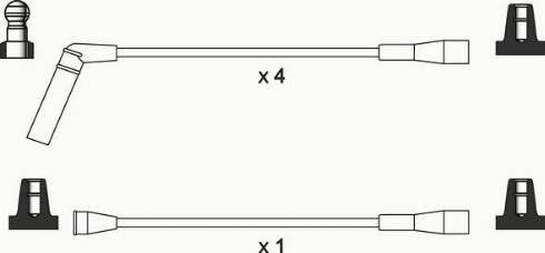 WAI ISL457 - Комплект проводів запалювання autocars.com.ua