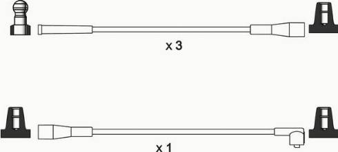 WAI ISL496 - Комплект проводів запалювання autocars.com.ua