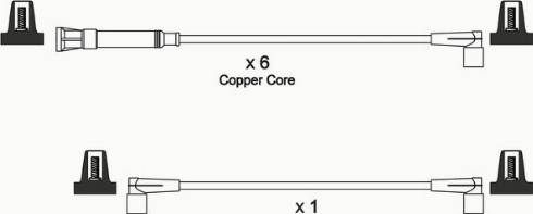 WAI ISL668 - Комплект проводів запалювання autocars.com.ua