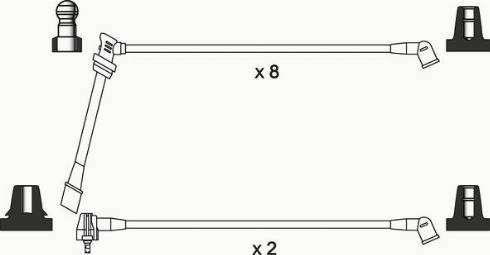 WAI ISL744 - Комплект проводів запалювання autocars.com.ua
