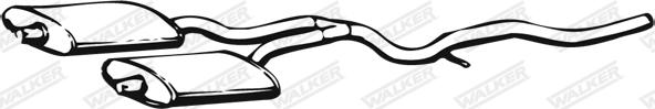 Walker 02377 - Середній глушник вихлопних газів autocars.com.ua