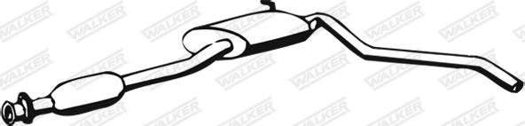 Walker 02666 - Середній глушник вихлопних газів autocars.com.ua