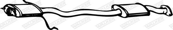 Walker 09457 - Середній глушник вихлопних газів autocars.com.ua