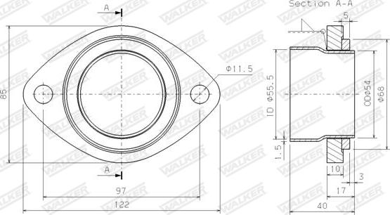 Walker 09965 - Труба выхлопного газа avtokuzovplus.com.ua