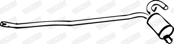 Walker 12784 - Середній глушник вихлопних газів autocars.com.ua
