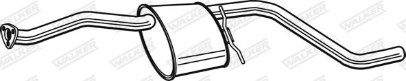 Walker 13890 - Середній глушник вихлопних газів autocars.com.ua