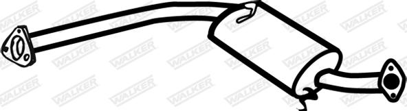 Walker 14584 - Середній глушник вихлопних газів autocars.com.ua