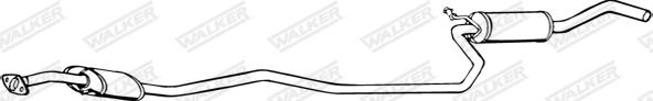 Walker 17293 - Середній глушник вихлопних газів autocars.com.ua