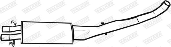 Walker 17877 - Середній глушник вихлопних газів autocars.com.ua