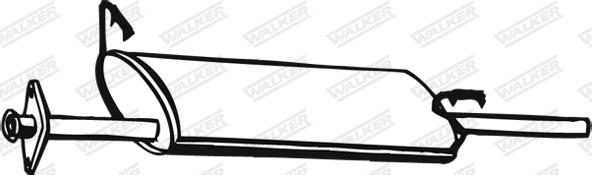 Walker 17924 - Середній глушник вихлопних газів autocars.com.ua