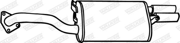 Walker 18673 - Глушник вихлопних газів кінцевий autocars.com.ua