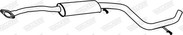 Walker 18741 - Середній глушник вихлопних газів autocars.com.ua