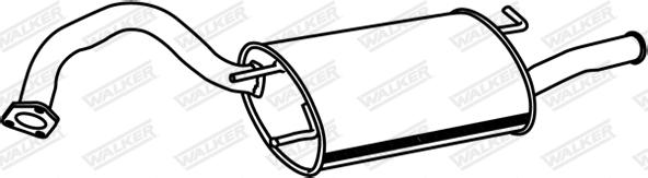 Walker 19801 - Глушник вихлопних газів кінцевий autocars.com.ua