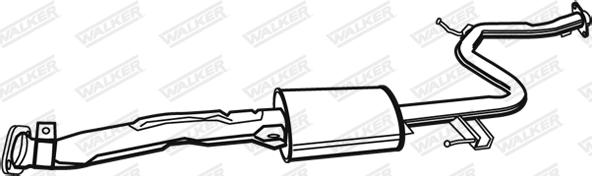 Walker 21120 - Средний глушитель выхлопных газов avtokuzovplus.com.ua