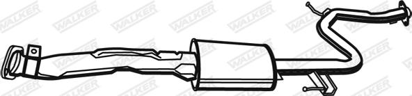 Walker 21134 - Средний глушитель выхлопных газов avtokuzovplus.com.ua