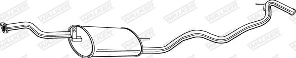 Walker 22538 - Глушник вихлопних газів кінцевий autocars.com.ua
