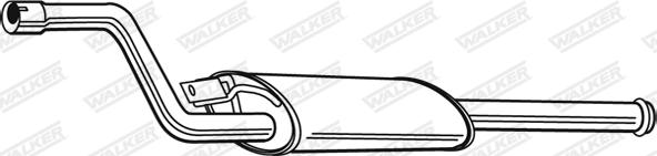 Walker 22927 - Середній глушник вихлопних газів autocars.com.ua