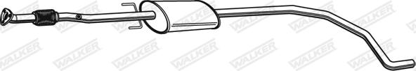 Walker 23382 - Середній глушник вихлопних газів autocars.com.ua