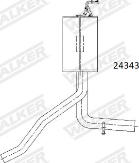 Walker 24343 - Глушник вихлопних газів кінцевий autocars.com.ua