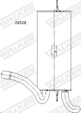 Walker 24528 - Глушник вихлопних газів кінцевий autocars.com.ua