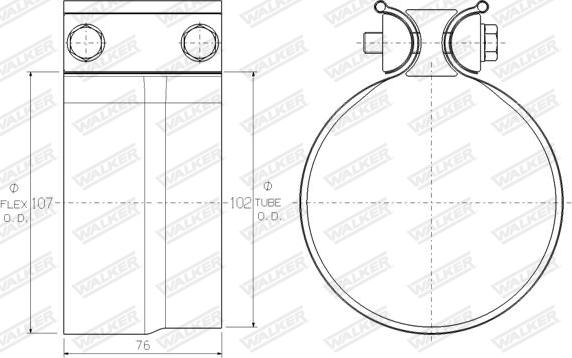 Walker 61789 - З'єднувальні елементи, система випуску autocars.com.ua