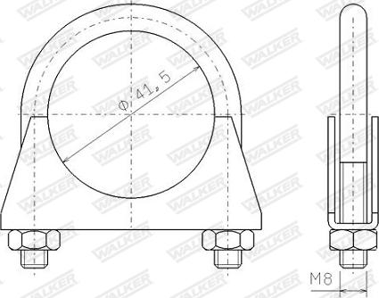 Walker 82306 - Соединительные элементы, система выпуска avtokuzovplus.com.ua