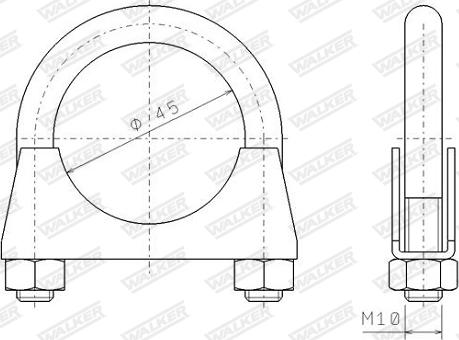 Walker 82321 - Соединительные элементы, система выпуска avtokuzovplus.com.ua