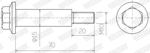 Walker 83193 - Болт, система випуску autocars.com.ua